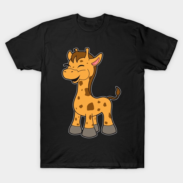 Giraffe Comic Baby T-Shirt by Imutobi